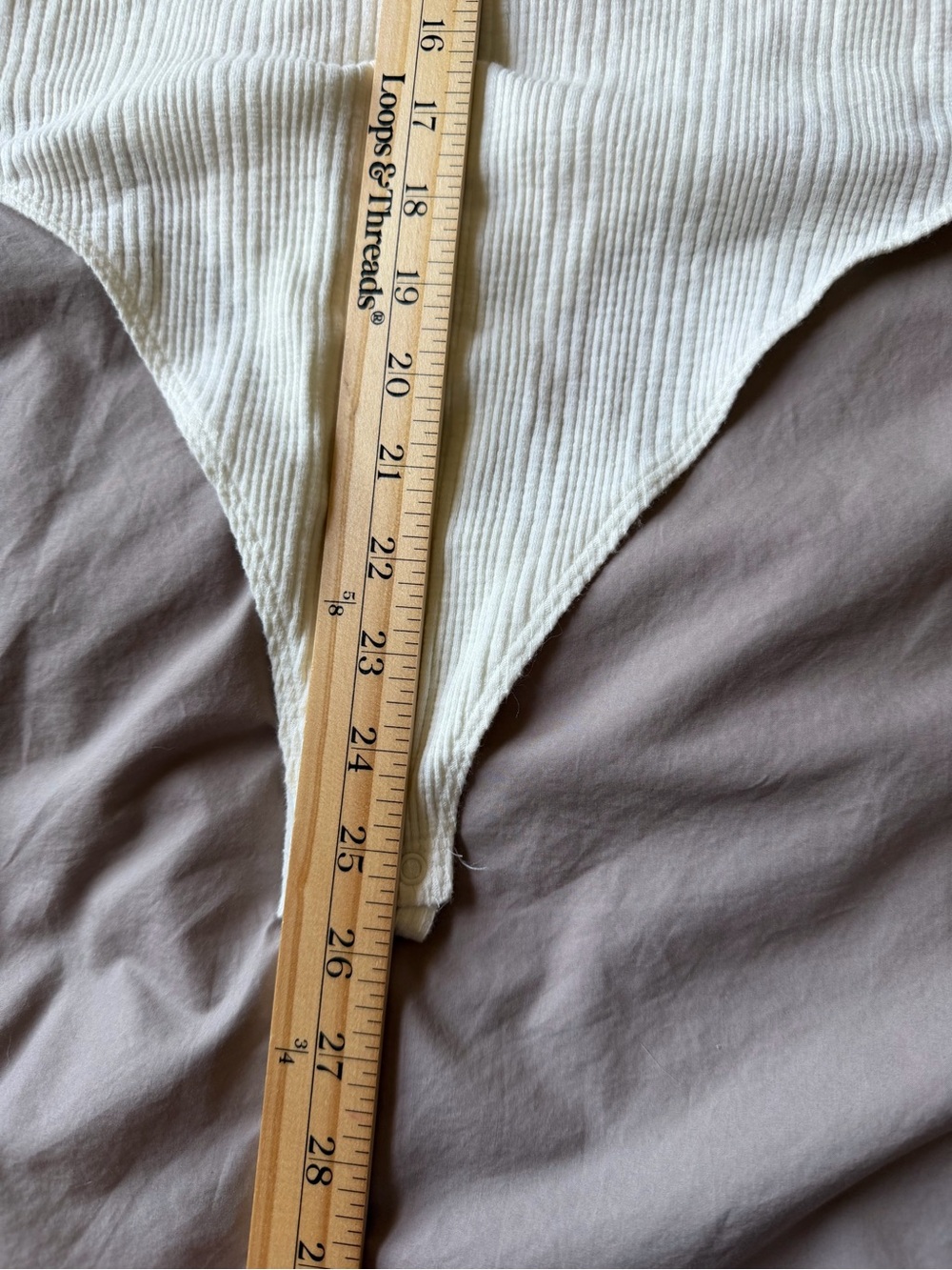 NWT Aerie Long Sleeve Off The Shoulder Bodysuit Size XL Ivory Cozy Minimalist - Picture 11 of 13